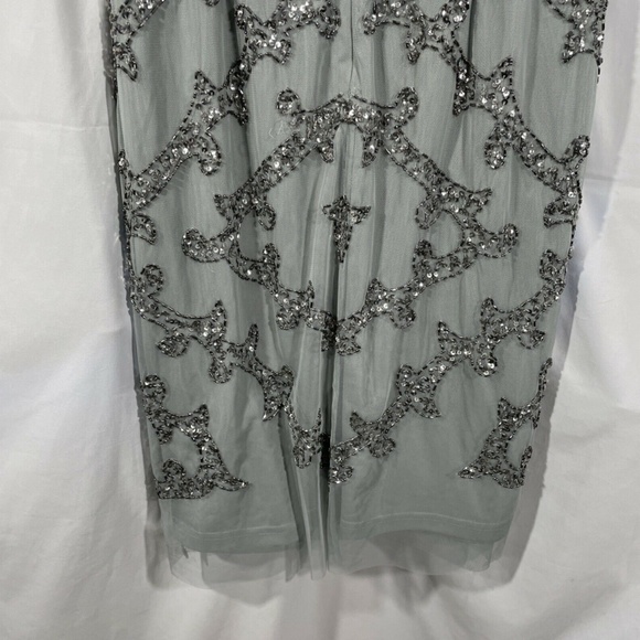 NWT Adrianna Papell‎ [ 8 ] Sequined Beaded Sheath Dress in Frosted Sage - Picture 12 of 12